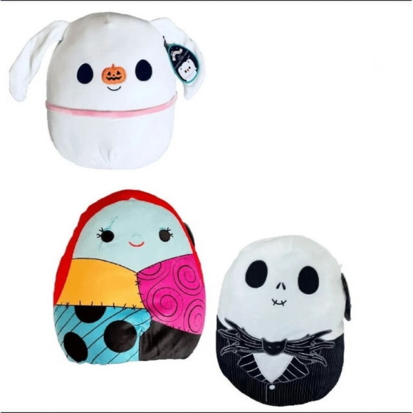 Disney  Squishmallows  Nightmare Before Christmas Jack Sally & Zero  S/3  NEW - Picture 1 of 1